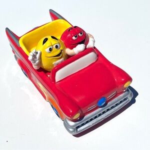 Vintage 2002 M & M Collector Car Galerie Colorful Ceramic Red Yellow Classic